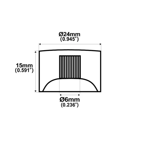 4-Piece Black Metric Guitar Knob Set - Image 4