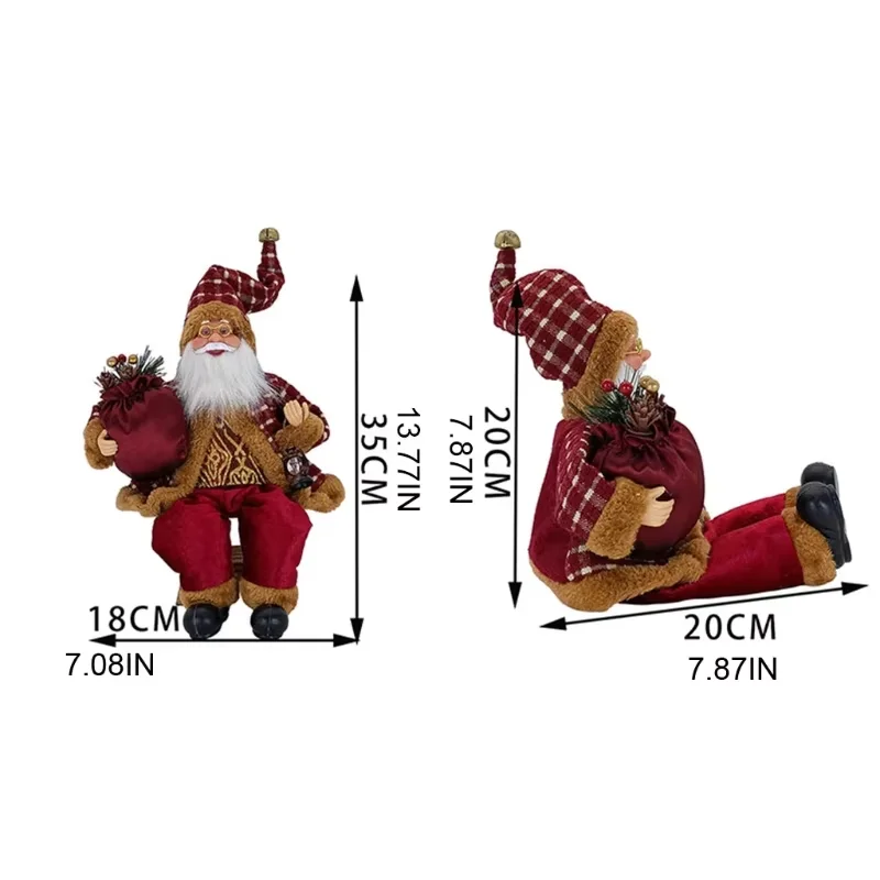 Santa Claus Sitting Decoration 14 Inch Figure 6 Santa Claus Sitting Decoration 14 Inch Figure - Image 6