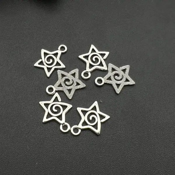 20pcs Swirl Star Charms for Jewelry Crafting - Image 4