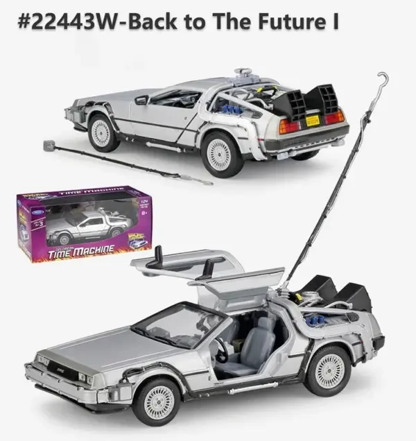 WELLY 1:24 Scale Diecast DeLorean Model Car - Image 8