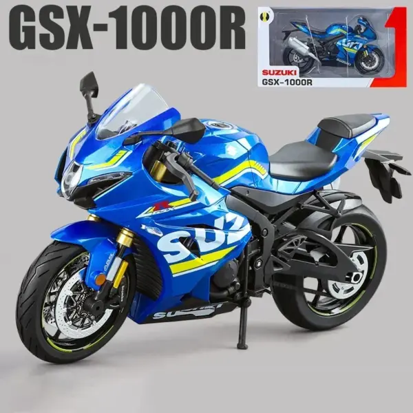 1:9 Suzuki GSX-1000R Diecast Motorcycle Model - Image 7