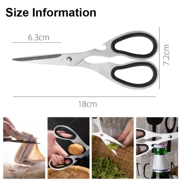 Multifunctional Stainless Steel Kitchen Scissors - Image 6