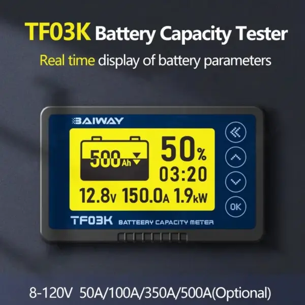 DC8-120V Battery Capacity Meter 50A/100A/350A/500A