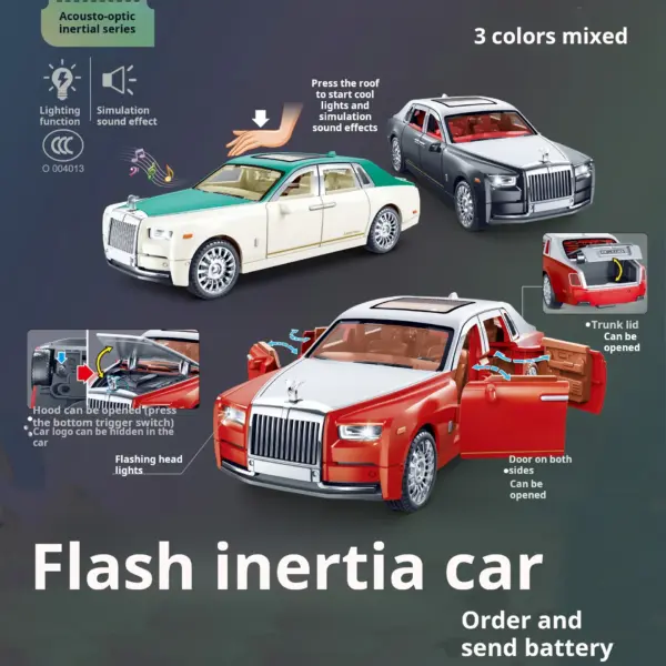 1:32 Rolls-Royce Phantom Diecast Model Car - Image 4