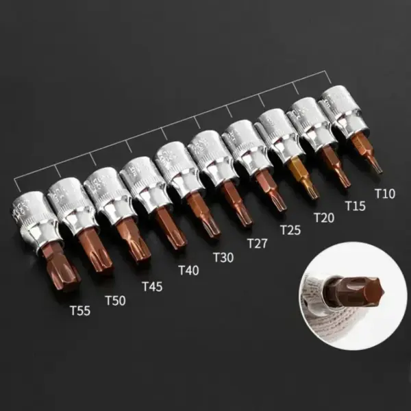 3/8 Inch Drive Torx Hex Socket Bit Set - Image 7