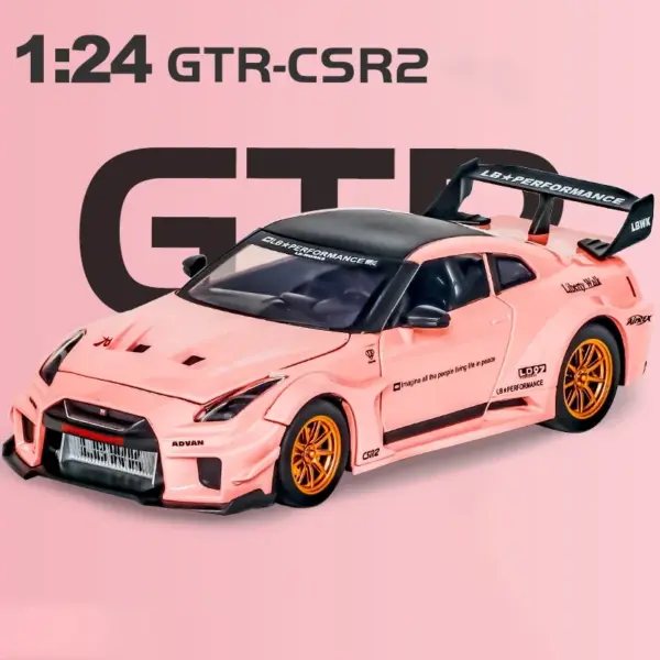 1:24 Nissan GTR Diecast Sports Car Model - Image 8