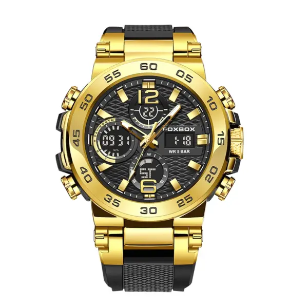 Men's Waterproof Dual Display Silicone Watch - Image 12