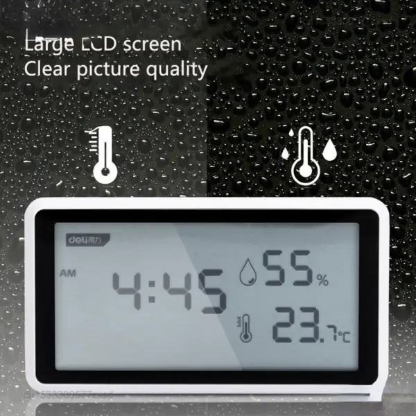 Xiaomi Deli Digital Thermometer Hygrometer Alarm Clock - Image 4