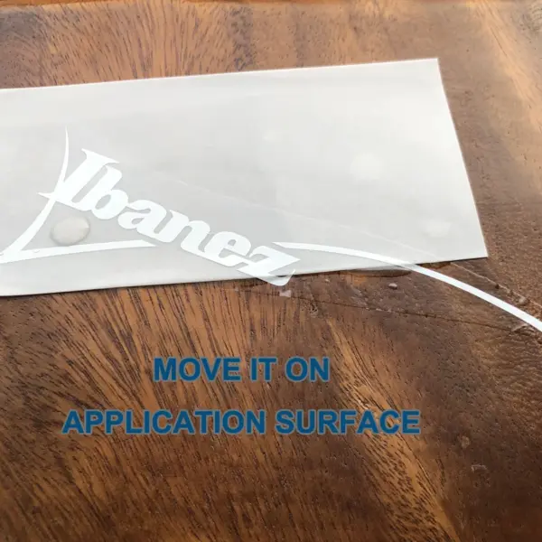 Ibanez Guitar Water Slide Decal Sticker White - Image 3