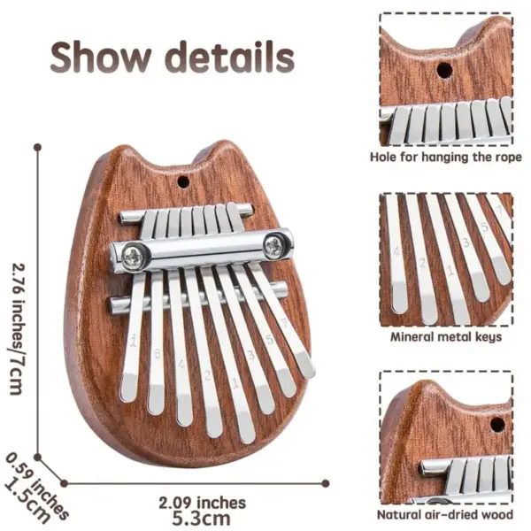 8-Key Mini Kalimba for Beginners - Image 2