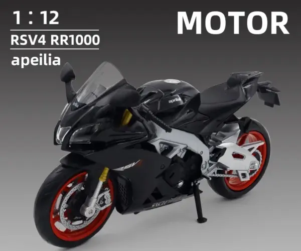 1:12 Diecast Aprilia RSV4 RR1000 Motorcycle Model - Image 8