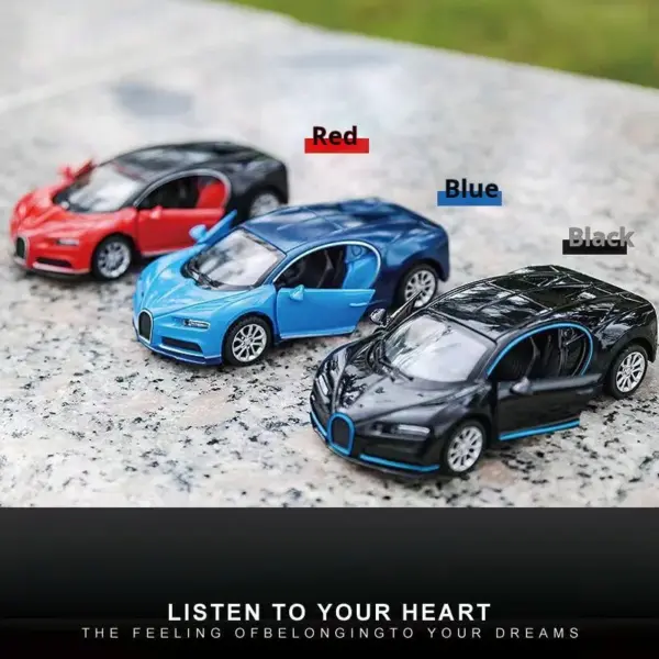 1:36 Bugatti Diecast Toy Car Model - Image 3