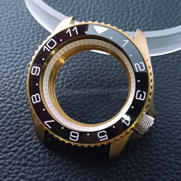 42mm Gold Rose Gold Stainless Steel Watch Case - Image 8