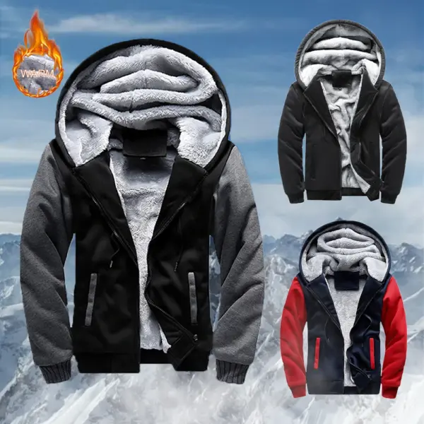 Men's Black Hooded Jacket Casual Sportswear