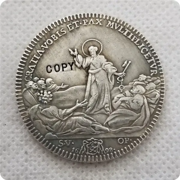 Pope Medal Replica Coin Vintage Collectible - Image 2