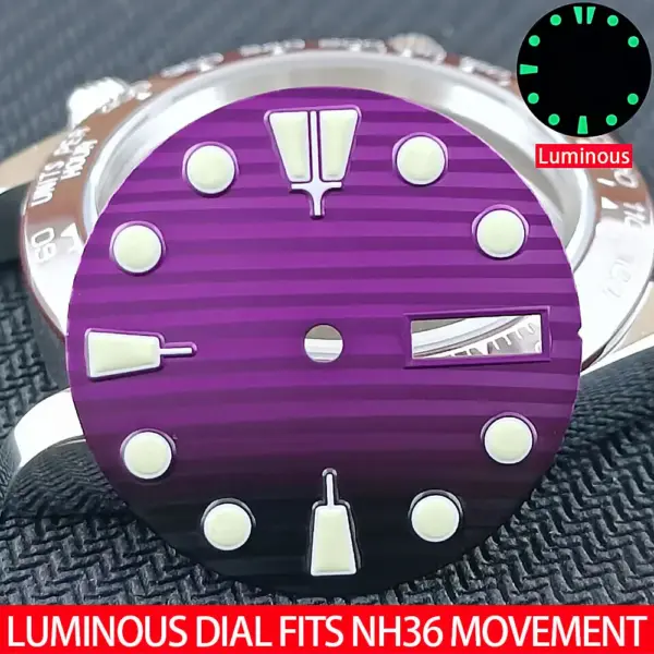 28.5mm Green Luminous Watch Dial for NH35/NH36 - Image 12