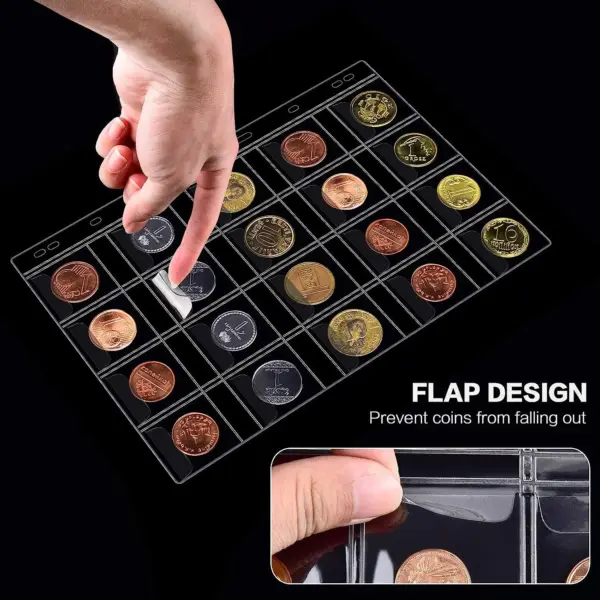 Coin Collection Album with 260 Pockets - Image 3