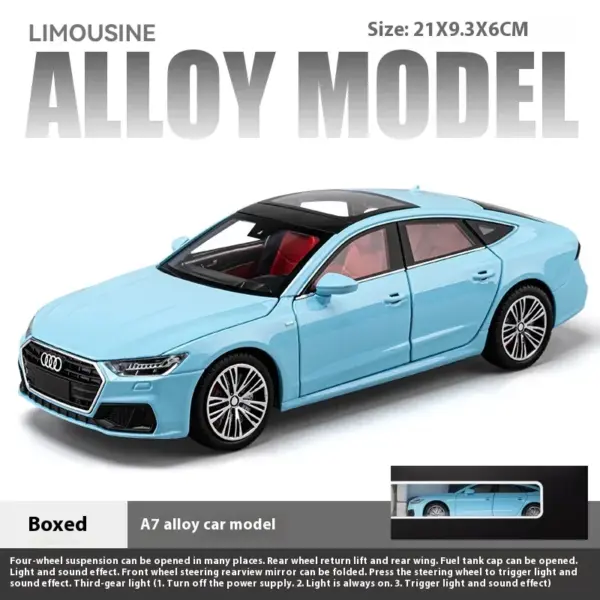 1:24 Scale Audi A7 Diecast Model Car - Image 7