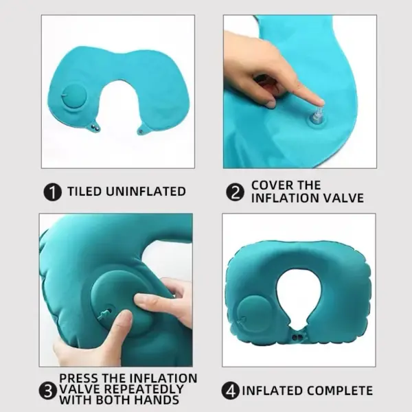 U-Shape Inflatable Travel Neck Pillow - Image 4