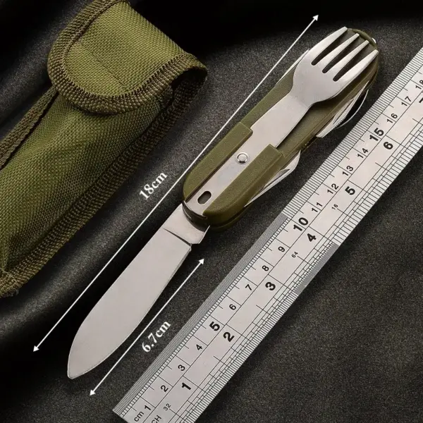 7-in-1 Stainless Steel Camping Utensil Set - Image 3