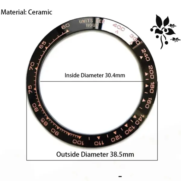 Ceramic Rhinestone Bezel for VK63 Watch - Image 7