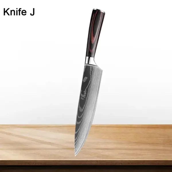 Professional Stainless Steel Japanese Cleaver Knife - Image 9