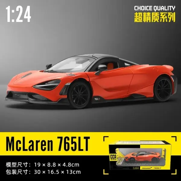 1:24 Scale McLaren 765LT Diecast Model Car - Image 9