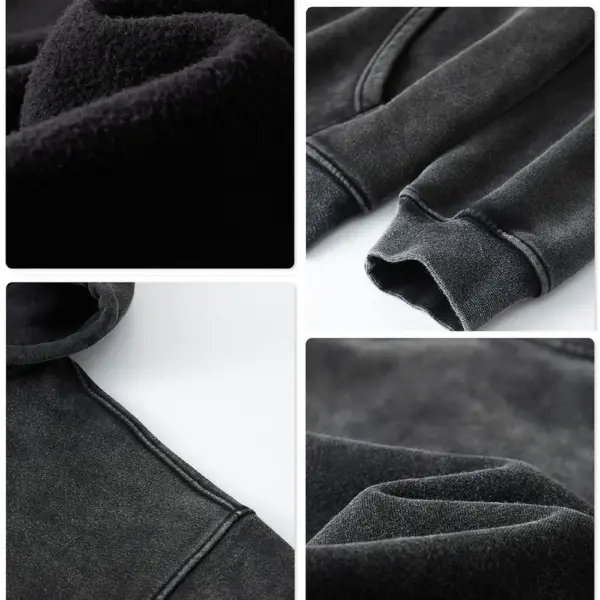 Casual Retro Hooded Sweatshirt for Men - Image 6