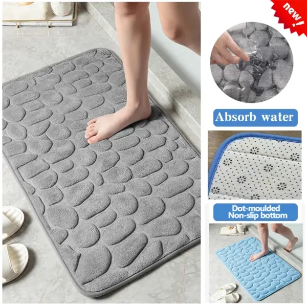 3D Pebble Memory Foam Bath Mat 40x60cm - Image 6