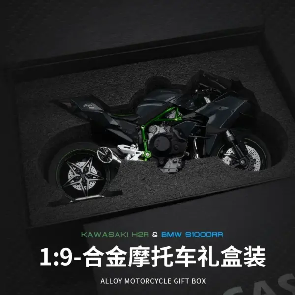 1:9 BMW S1000RR Kawasaki H2R Diecast Model - Image 2