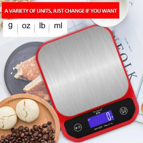 Rechargeable Digital Kitchen Scale 10kg/1g - Image 2