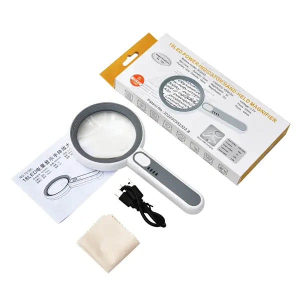 Rechargeable Handheld Magnifier with LED Light - Image 6