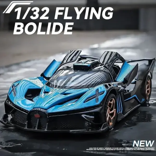 1:32 Bugatti Bolide Alloy Diecast Model Car - Image 2