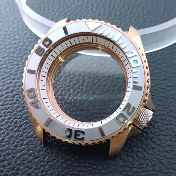42mm Gold Rose Gold Stainless Steel Watch Case - Image 26