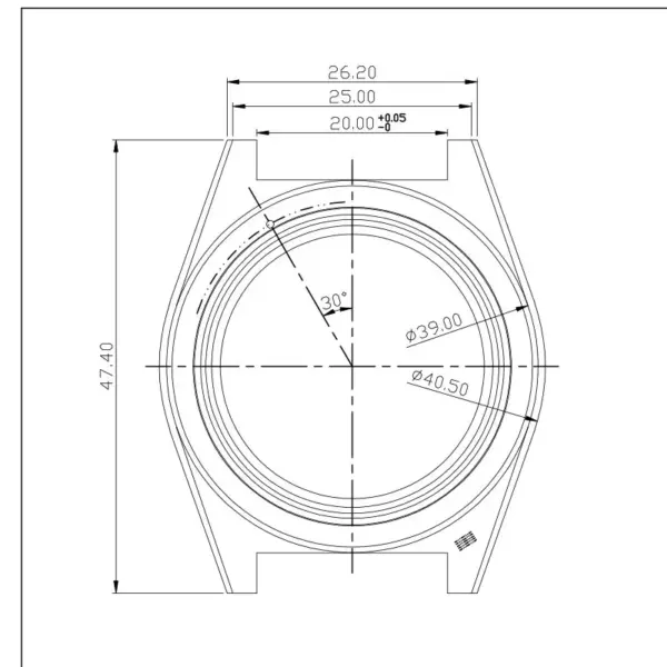 40.5mm Modified Sapphire Watch Case for Seiko - Image 6