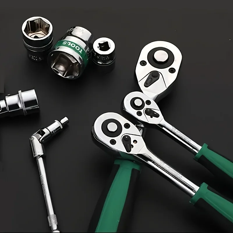 12-Piece Ratchet Wrench Socket Set 72 Tooth 2 12-Piece Ratchet Wrench Socket Set 72 Tooth - Image 2