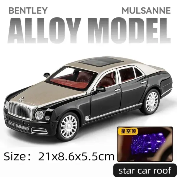 1:24 Scale Bentley Mulsanne Diecast Model Car - Image 11