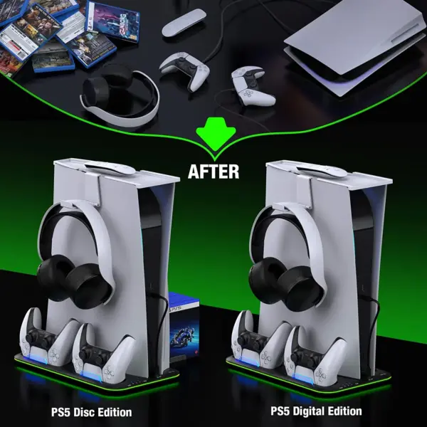 PS5 Turbo Cooling Stand with Controller Charger - Image 4
