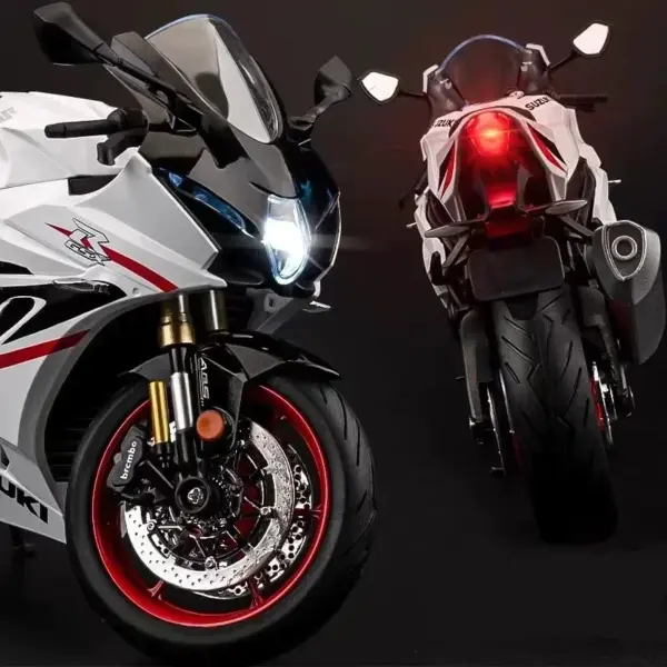 1:9 Suzuki GSX-1000R Diecast Motorcycle Model - Image 3