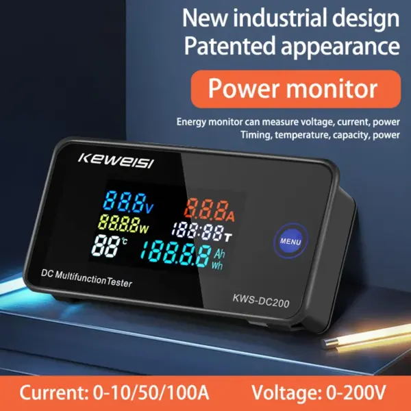 DC200 Digital Voltage Current Power Meter 50A/100A - Image 4