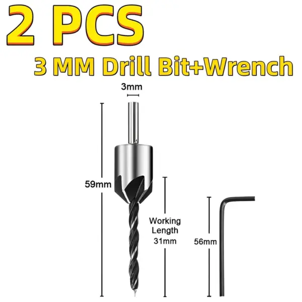 HSS Countersink Drill Bit Set 4-10mm - Image 8