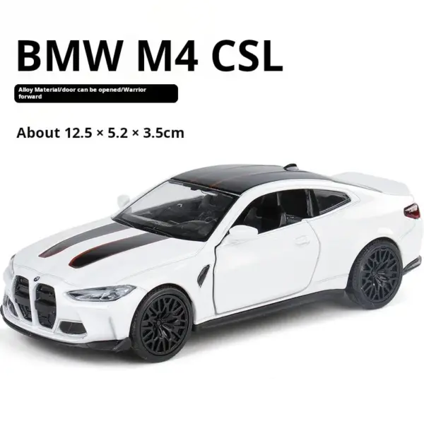 BMW M4 CSL 1/36 Scale Alloy Model Car - Image 9