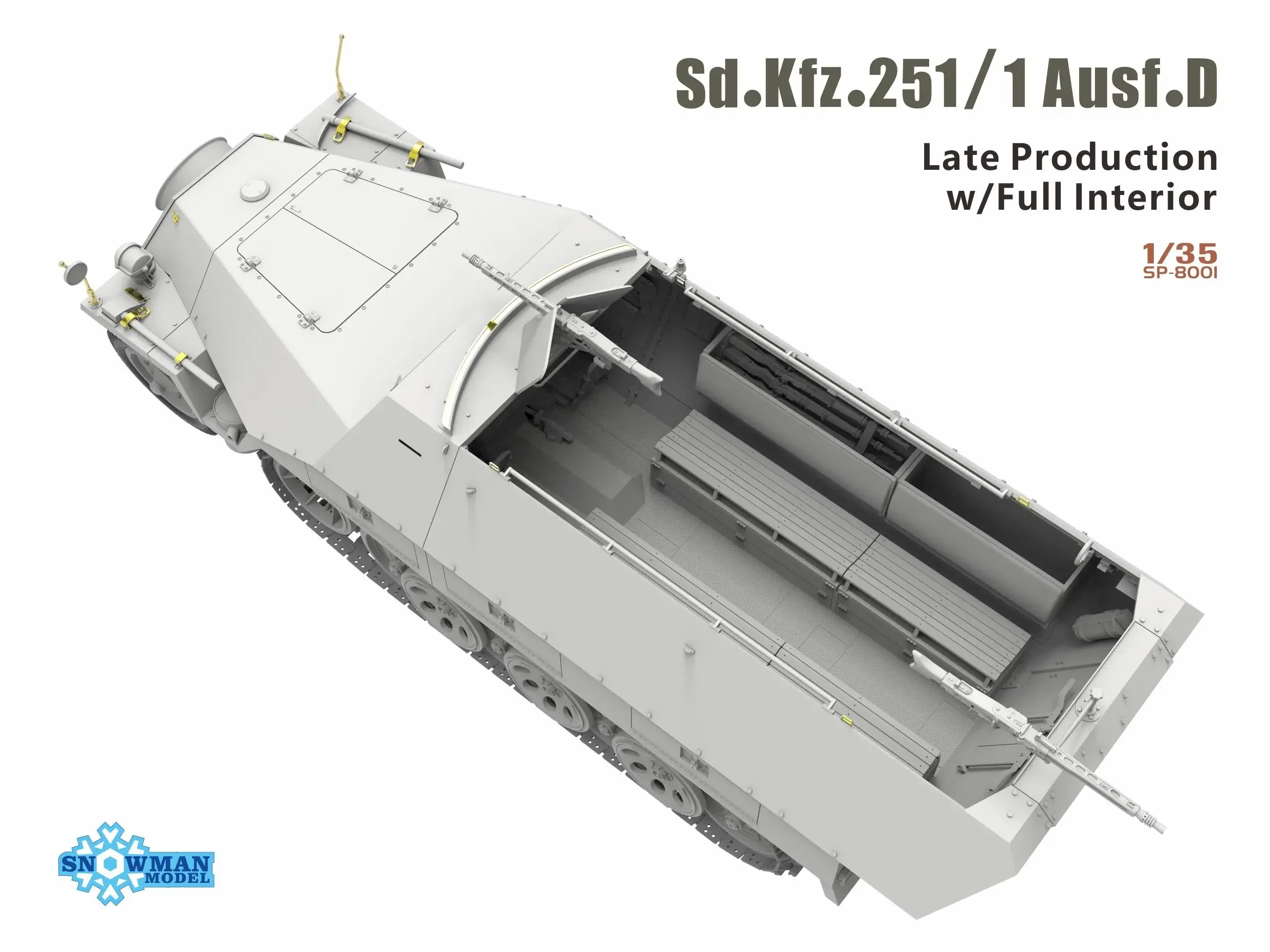 1/35 Scale German Sd Kfz.251/1 D Model Kit 4 1/35 Scale German Sd Kfz.251/1 D Model Kit - Image 4