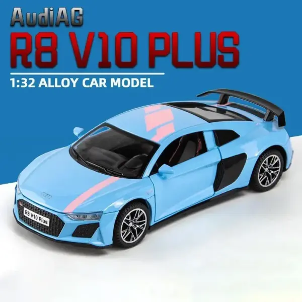 1:32 Audi R8 V10 Plus Diecast Model Car - Image 9