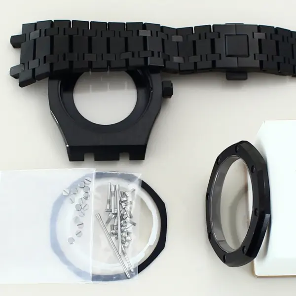 41mm Black Octagon Sapphire Watch Case Set - Image 9