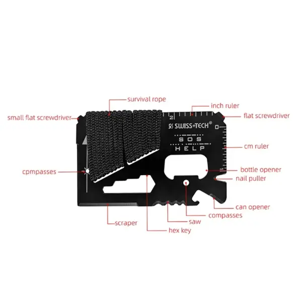 Stainless Steel Multi-Function Credit Tool Card - Image 2