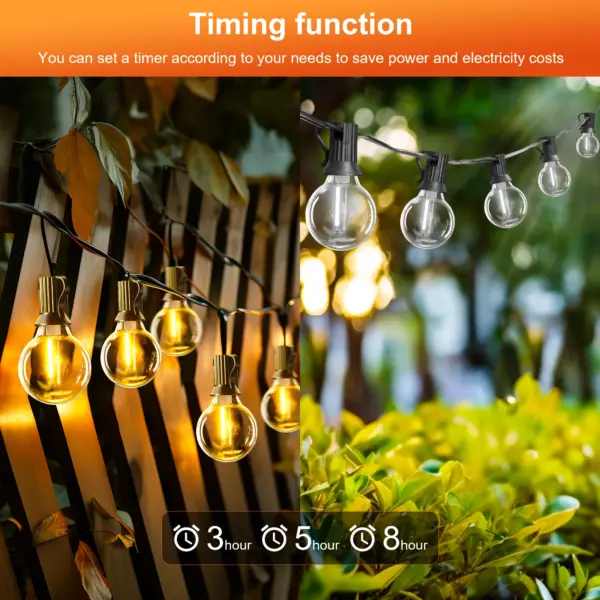 Solar G40 LED String Lights for Outdoor Use - Image 6
