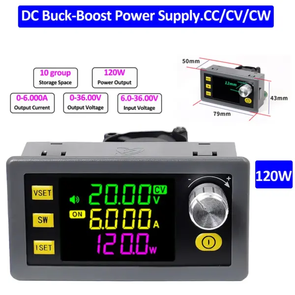 DC Buck Boost Converter 120W Adjustable Module