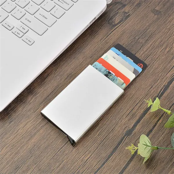Slim RFID Credit Card Holder Metal Wallet - Image 11
