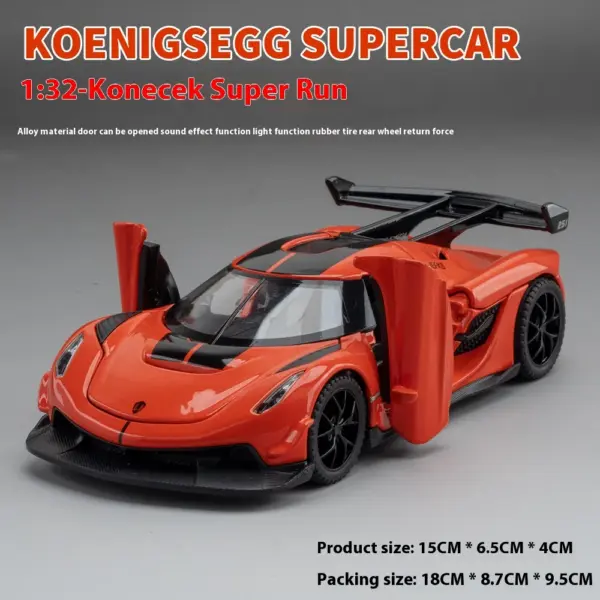 1:32 Scale Alloy Supercar Model with Lights - Image 6